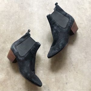 Sam Edelman Black Suede Ankle Boots
